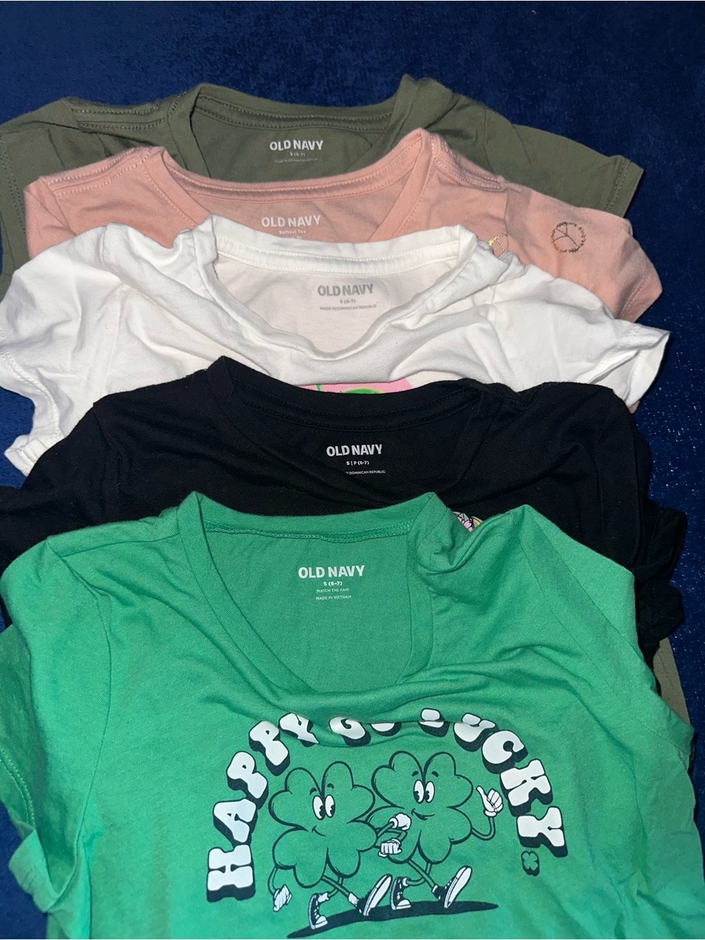 Girls T-Shirt Bundle Size 6-7 Small Old Navy Gap Carter's H&M 9pc Lot - Picture 4 of 4
